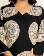 Cotton Printed V-Neck Co-ord Set