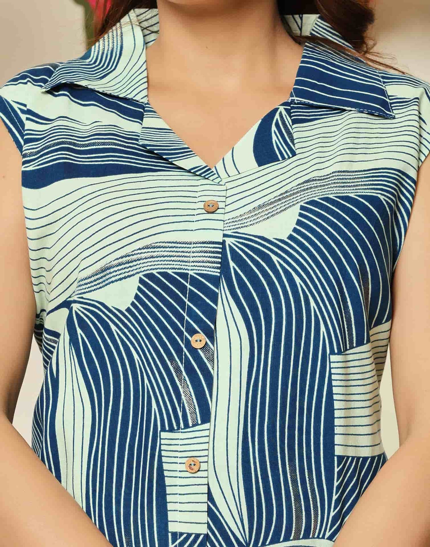 Rayon Printed V-Neck Co-ord Set