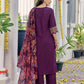 Silk Blend Embroidery, Sequence Work and lace Straight Kurta with Pant & Dupatta
