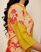 Silk Blend Printed V-Neck Co-ord Set