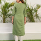 Silk Embroidered Straight Kurti