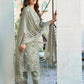 Rayon Floral Printed Straight Kurta Set with Pant and Dupatta in Tea Green