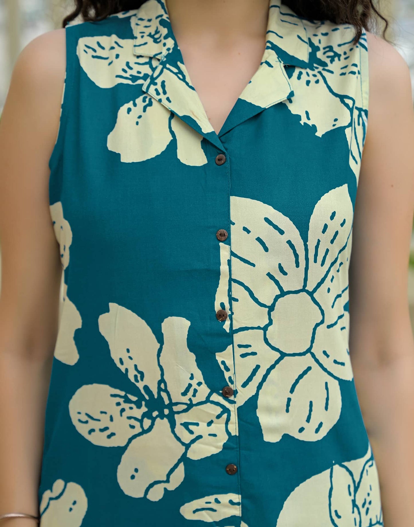 Rayon Printed V-Neck Co-ord Set