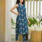 Cotton Blend Printed V-Neck Co-ord Set