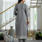 Grey Cotton Woven Straight Kurta Set with Pant & Dupatta under 1250