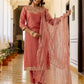 Cotton Blend Sequence, Embroidery and Lace Straight Kurta with Pant & Dupatta