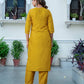Festival kurta set under 999 with silk embroidery and round neck