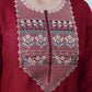 Maroon silk straight kurta set with dupatta under 799 festive wear