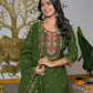 Silk Straight Embroidery Round Neck Kurta with Pant & Dupatta