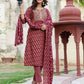 Cotton Printed Straight Kurta with Pant & Dupatta