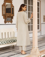 Skylee Cotton Embroidered Square Neck Co-ord Set For Woman