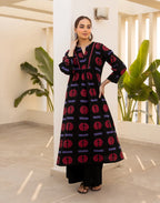 Skylee Viscose Printed Round Neck Co-ord Set For Woman