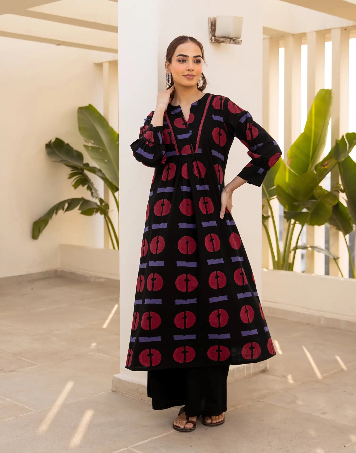 Skylee Viscose Printed Round Neck Co-ord Set For Woman