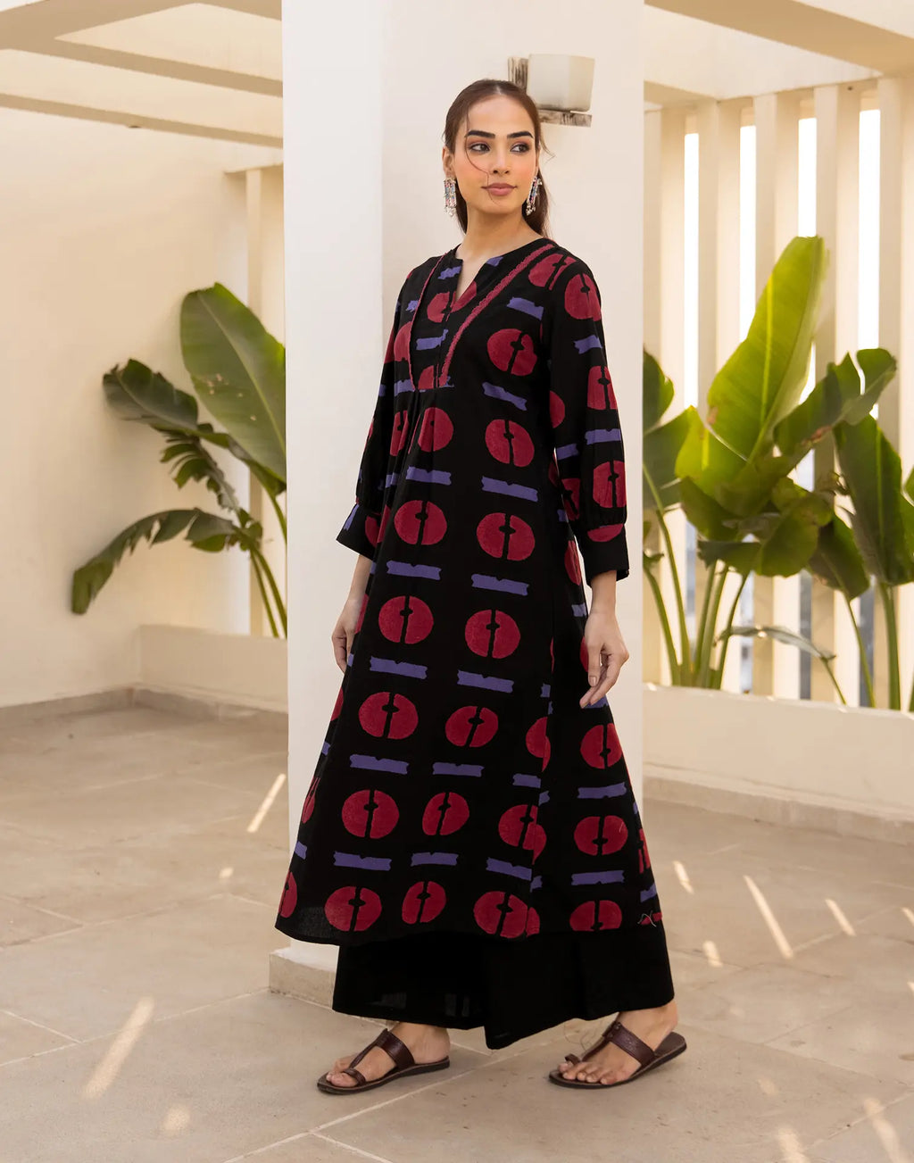 Skylee Viscose Printed Round Neck Co-ord Set For Woman