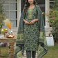 Cotton Embroidered Round Neck Straight Kurta with Pant & Dupatta