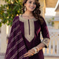 Silk Embroidery Straight Kurta with Pant & Dupatta