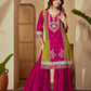 Silk Embroidered Straight Kurta with Pant & Dupatta