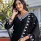 Silk Embroidery Straight Kurta with Pant & Dupatta