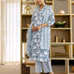 Cotton Printed and Embroidery Lace Anarkali Kurta with Pant & Dupatta
