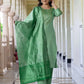 Silk Blend Embroidery and Sequins Work Straight Kurta with Pant & Dupatta