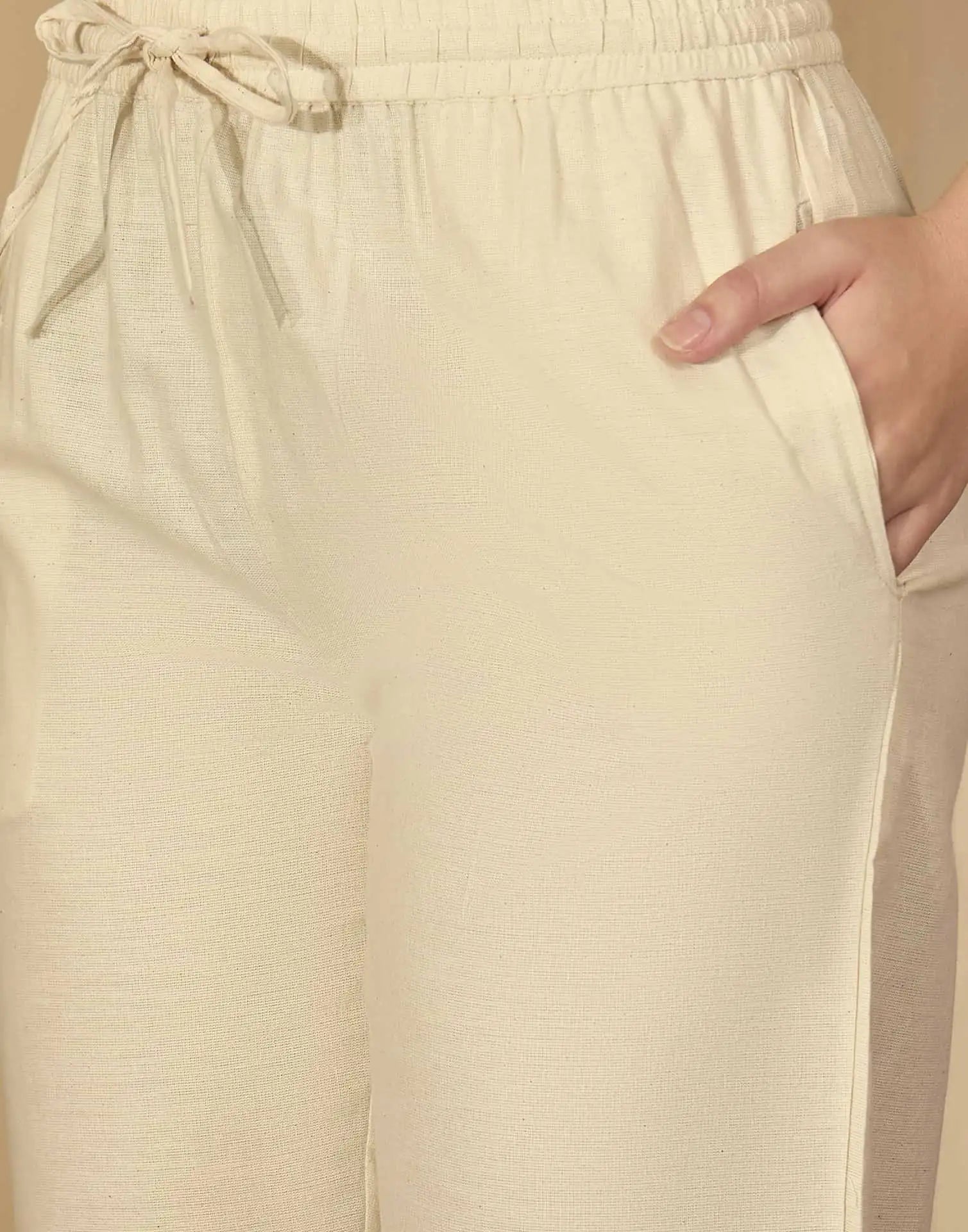 Beige cotton affordable co-ord set