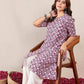 Cotton Printed A-line Round Neck Kurti