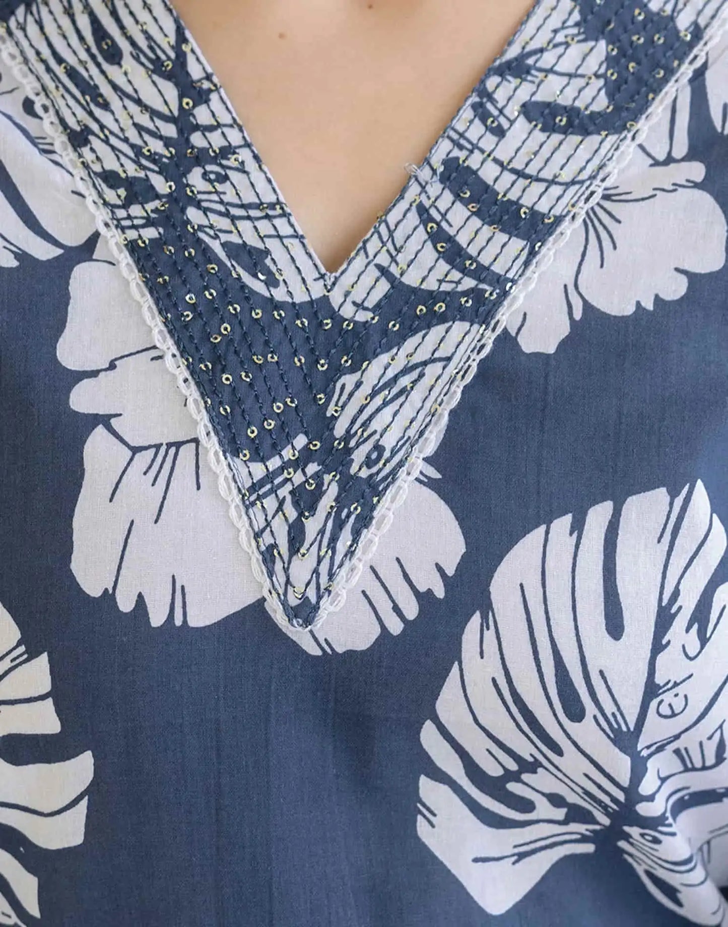 Cotton Printed Straight Kurta with Pant & Dupatta