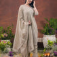 Silk Embroidered Round Neck Straight Kurta with Pant & Dupatta
