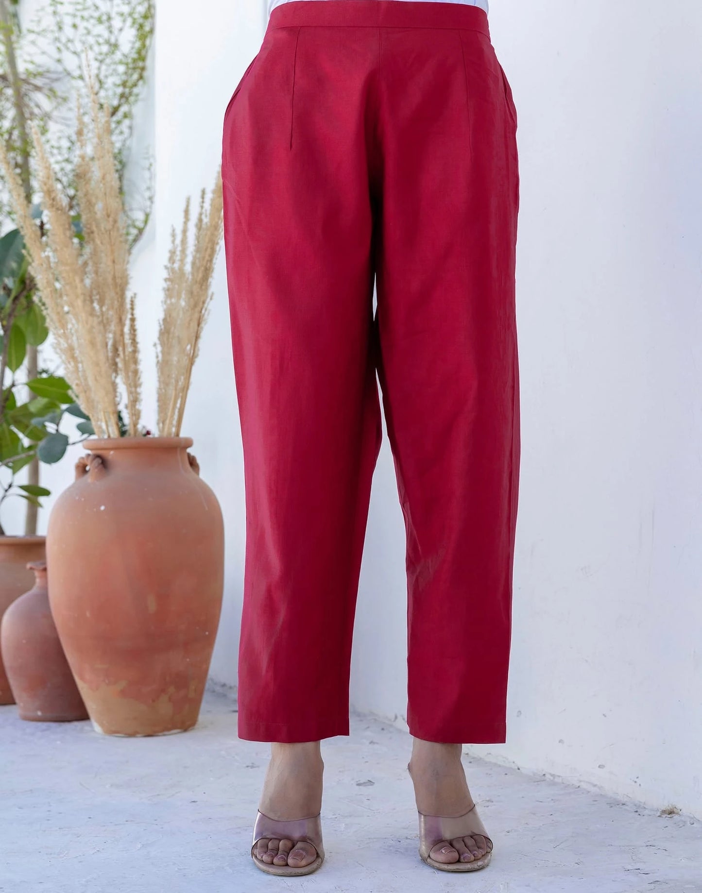 Cotton Blend Embroidery and Sequins Work Straight Kurta with Pant & Dupatta