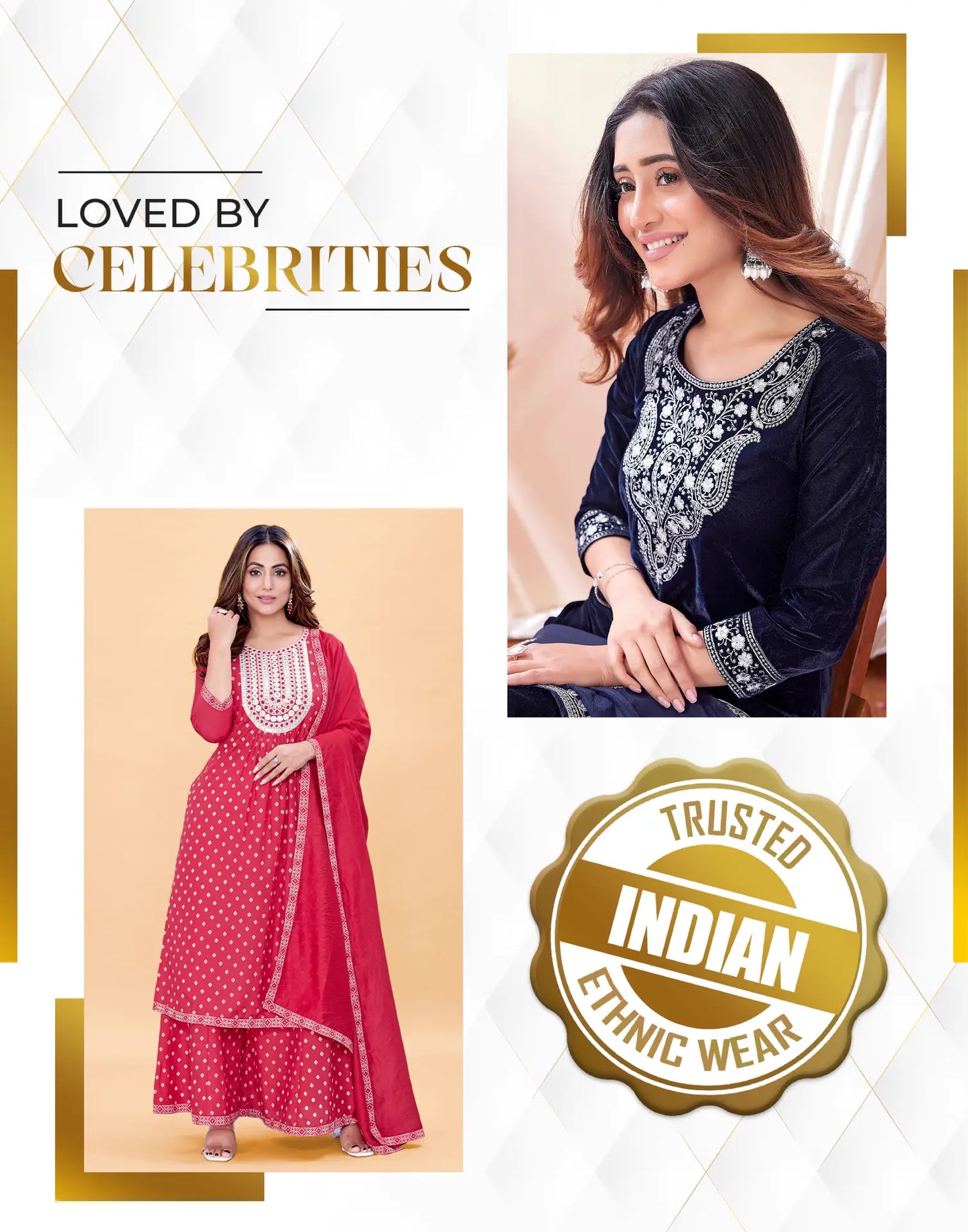 Cotton Embroidery and Sequins Work, Embroidery Lace Straight Kurta with Pant & Dupatta