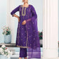 Silk Blend Embroidered Straight Kurta with Pant & Dupatta