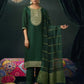 Silk Blend Embroidered Straight Kurta with Pant & Dupatta