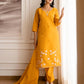 Silk Blend Embroidered Straight Kurta with Pant & Dupatta