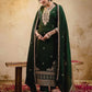 Silk Straight Embroidery Round Neck Kurta with Pant & Dupatta