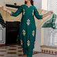 Green Cotton Printed Straight Kurta Set with Pant & Dupatta for Women