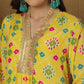 Yellow Silk Printed Straight Kurta Set for Women with Patiala Pant and Dupatta