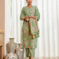 Skylee Light Green Cotton Printed Straight Kurta Set for Women