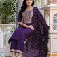 Silk Blend Weaving and Lace Straight Kurta with Pant & Dupatta