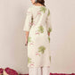 Cotton Printed Straight Mandarin Collar Kurti