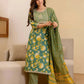 Cotton Printed Straight Kurta with Pant & Dupatta