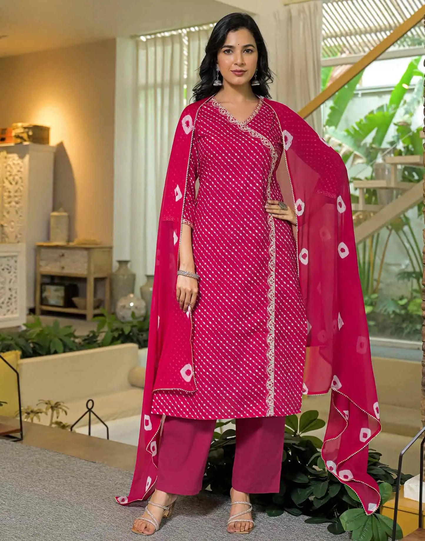 Cotton Printed Straight Kurta with Pant & Dupatta