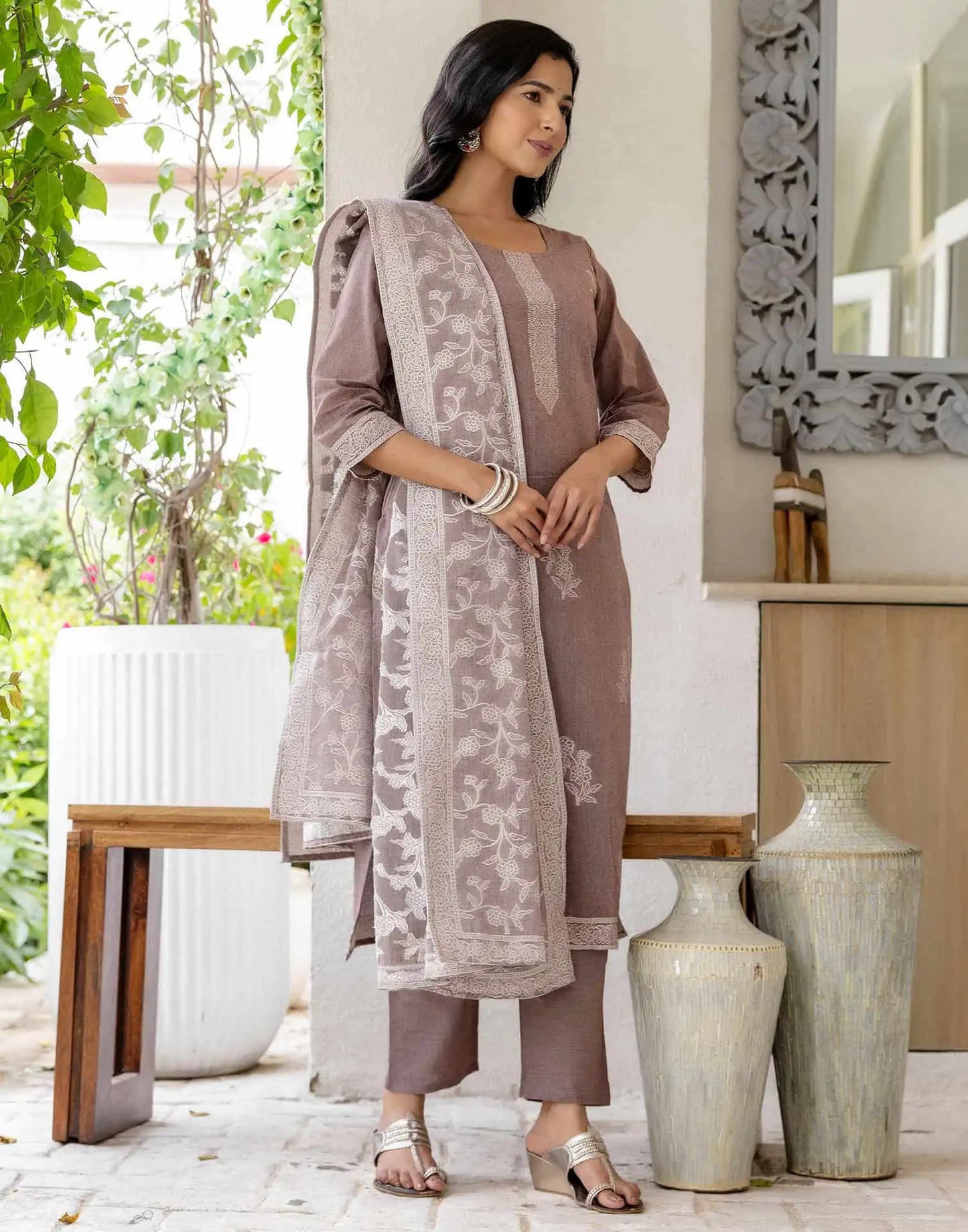 Affordable Brown Kurta Set Under 1299 for Women