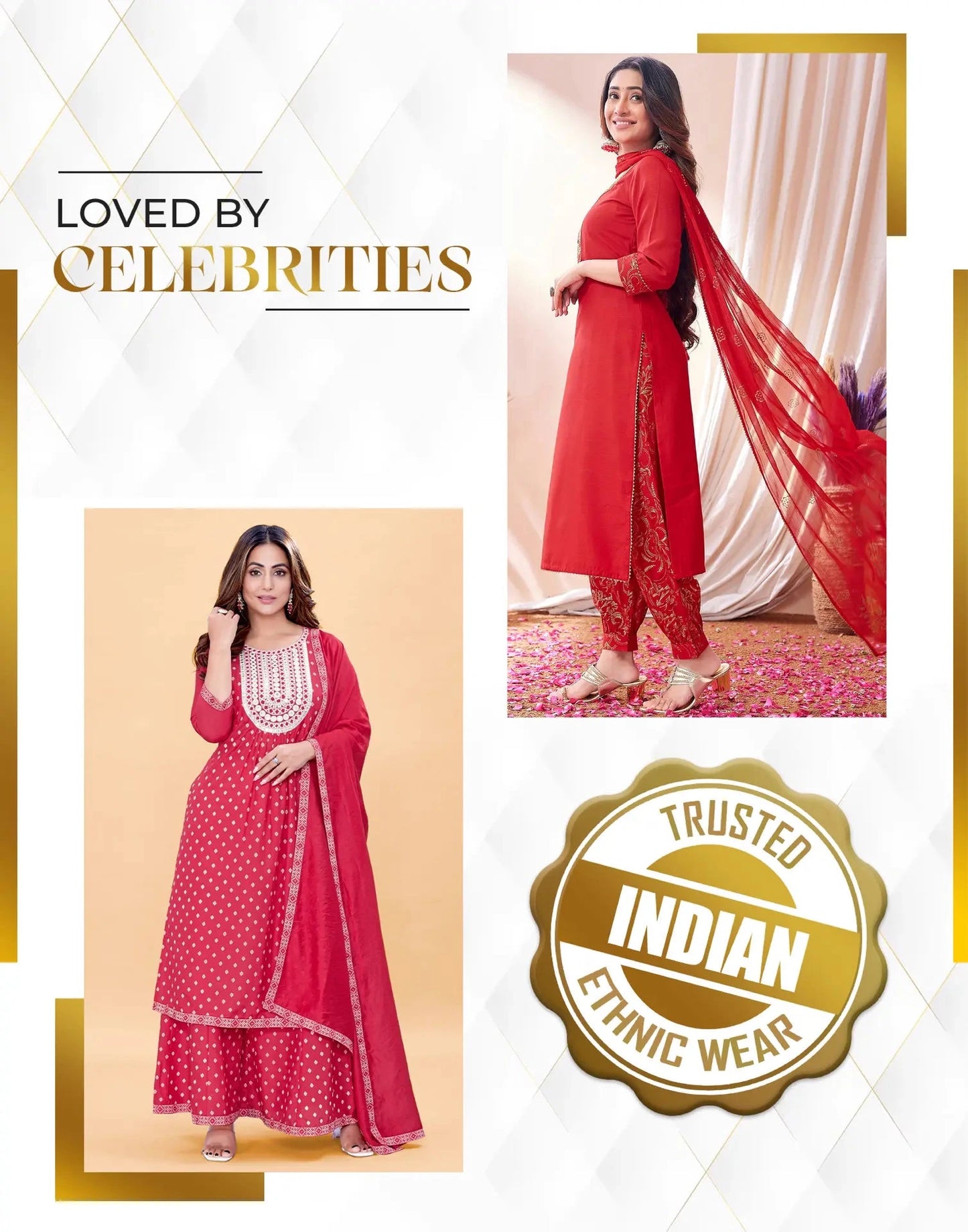 Affordable v neck kurta set 