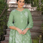 Cotton Printed V-Neck Straight Kurta with Pant & Dupatta
