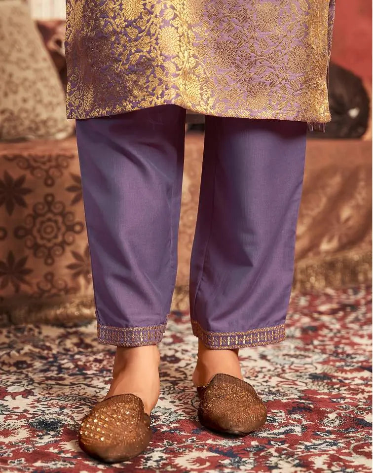 Dusty Purple Affordable Festive Kurta Set for Women