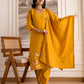 Silk Blend Embroidered Straight Kurta with Pant & Dupatta