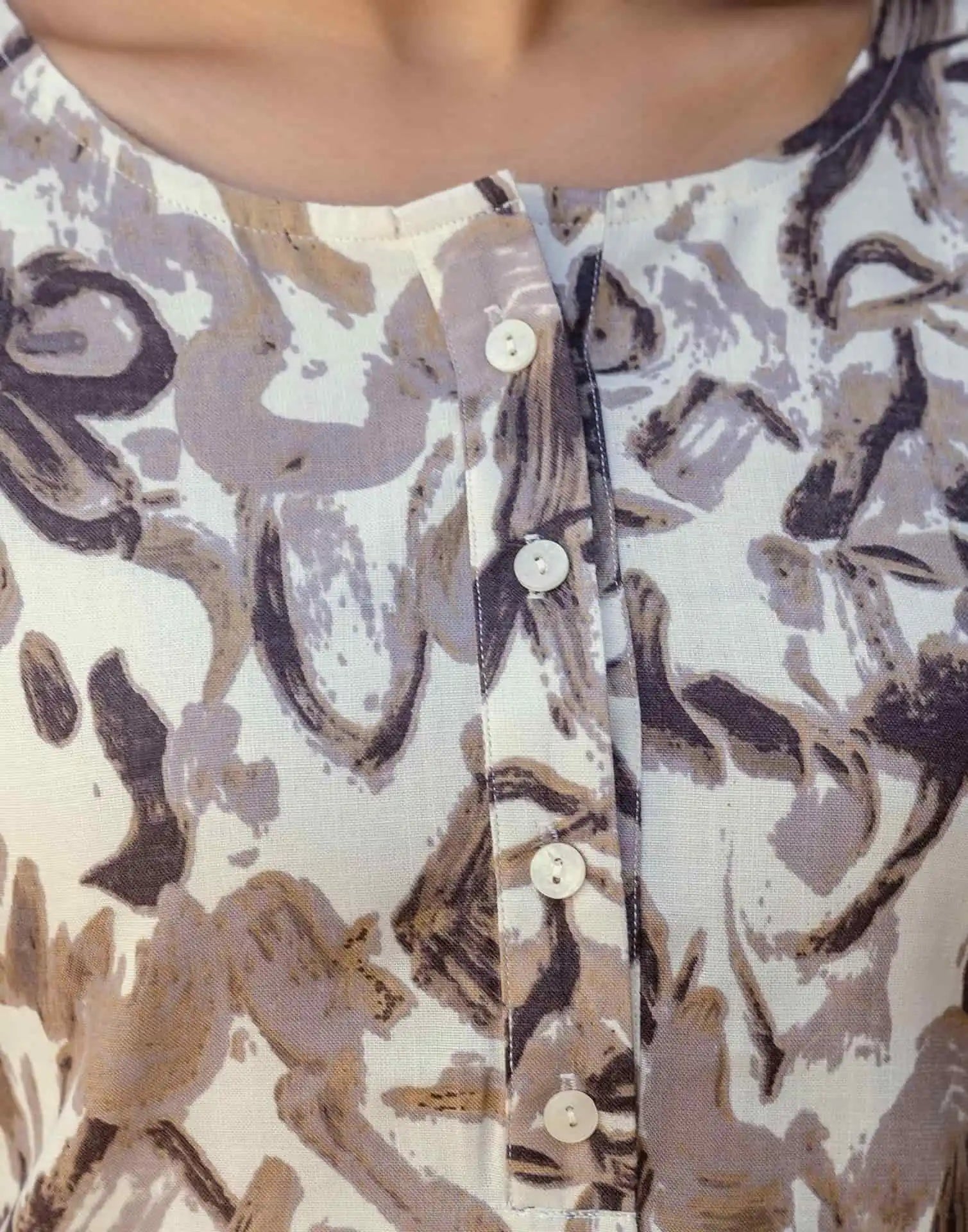 Beige cotton affordable co-ord set