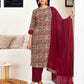 Crepe Printed Straight Kurta with Pant & Dupatta