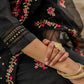Black Silk Blend Embroidery and Sequins Work Straight Kurta with Pant and Dupatta