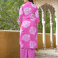 Cotton Straight Printed V-Neck Kurta with Pant & Dupatta